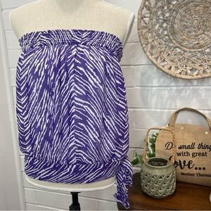 Sofia by Sofia Vergara Zerbra Print Tube Top Size Medium